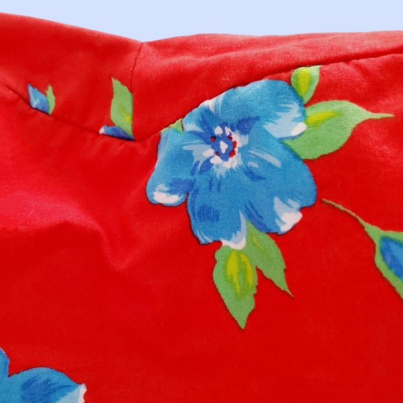 Strapless Red Floral Hollister Dress S - Picture 5 of 9